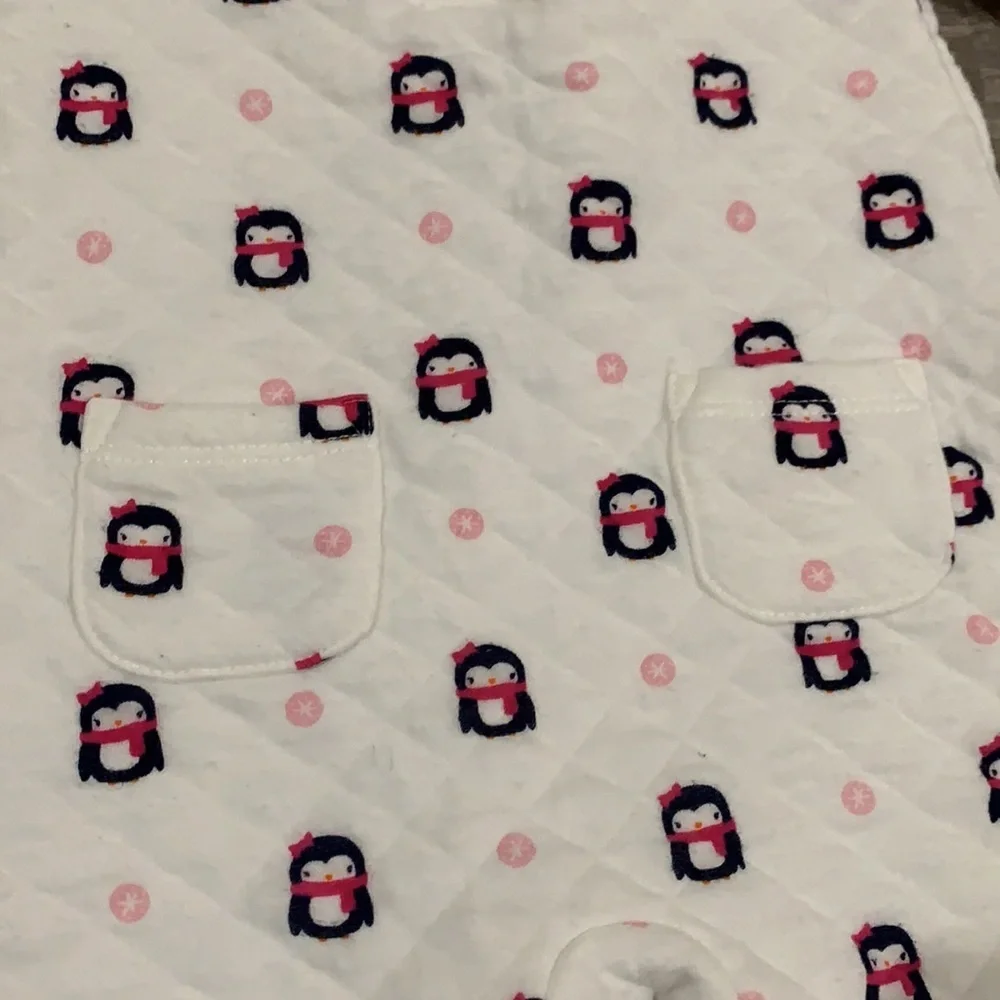 Gymboree Quilted Penguin Baby Girl One Piece